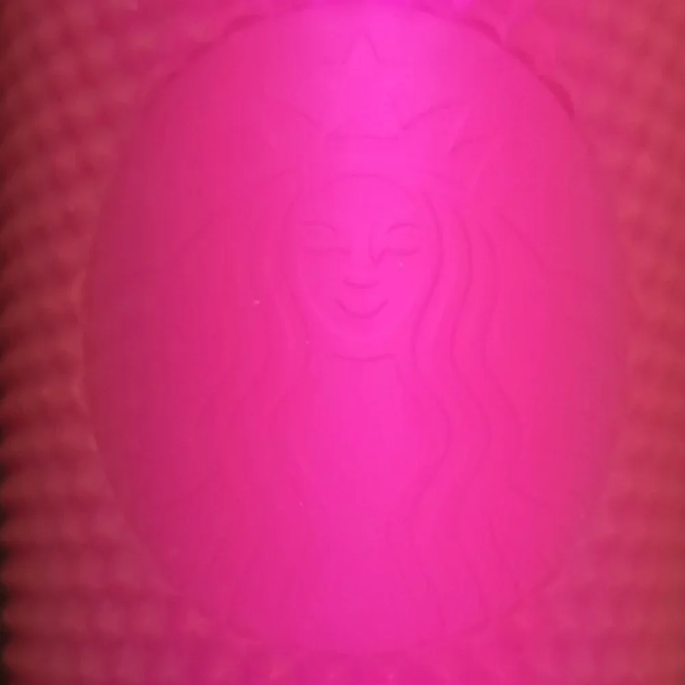 deadstock 2021 NEW STARBUCKS neon pink studded tumbler w lid &straw 24oz receipt